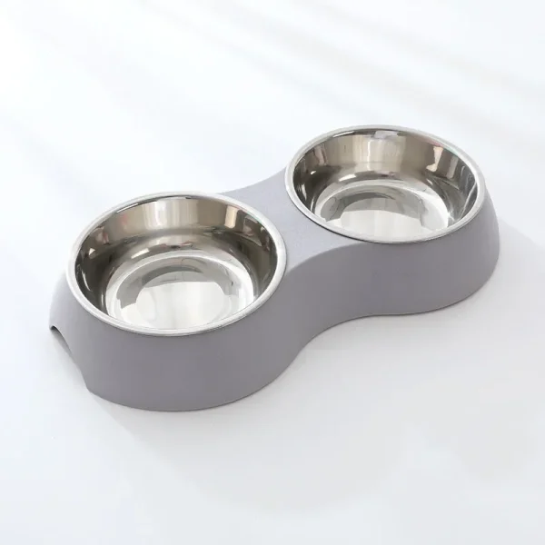 Double Pet Food Bowl Stainless